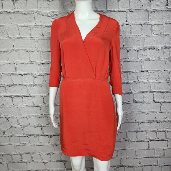 Rebecca Minkoff Red Silk Dress, Women's 6 - Picture 2 of 10